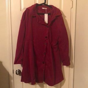 NWT raspberry swing coat size 1X!